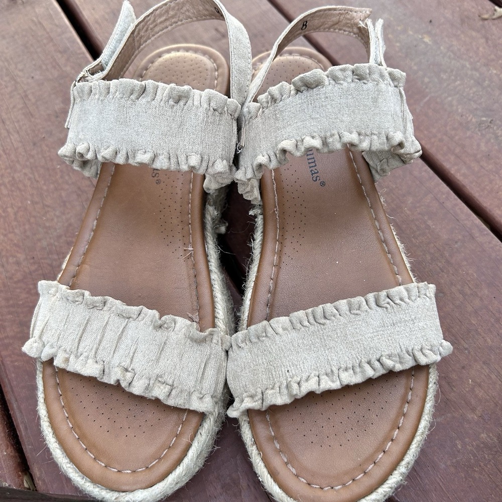Pierre‎ Dumas Platform Sandals 8 Tan